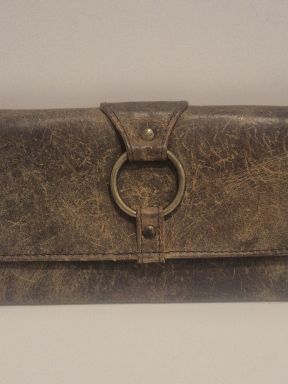 Vintage Brown Genuine Leather Wallet Classic Retro Style